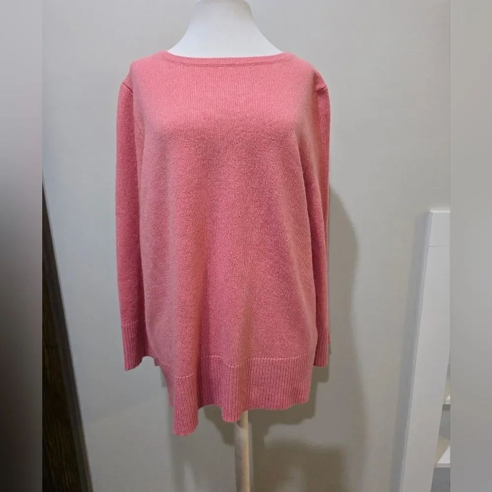 J Crew Wool and cashmere oversized crewneck sweater NWT Size Small Blush Pink